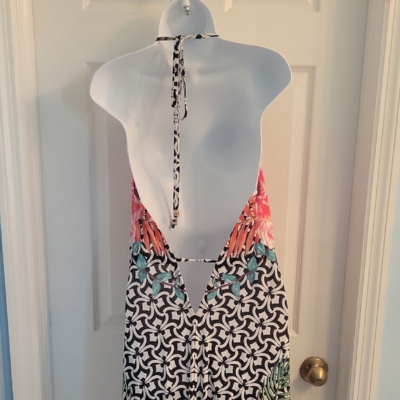 VENUS Floral High Low Dress - Pink and Black - Picture 6 of 13